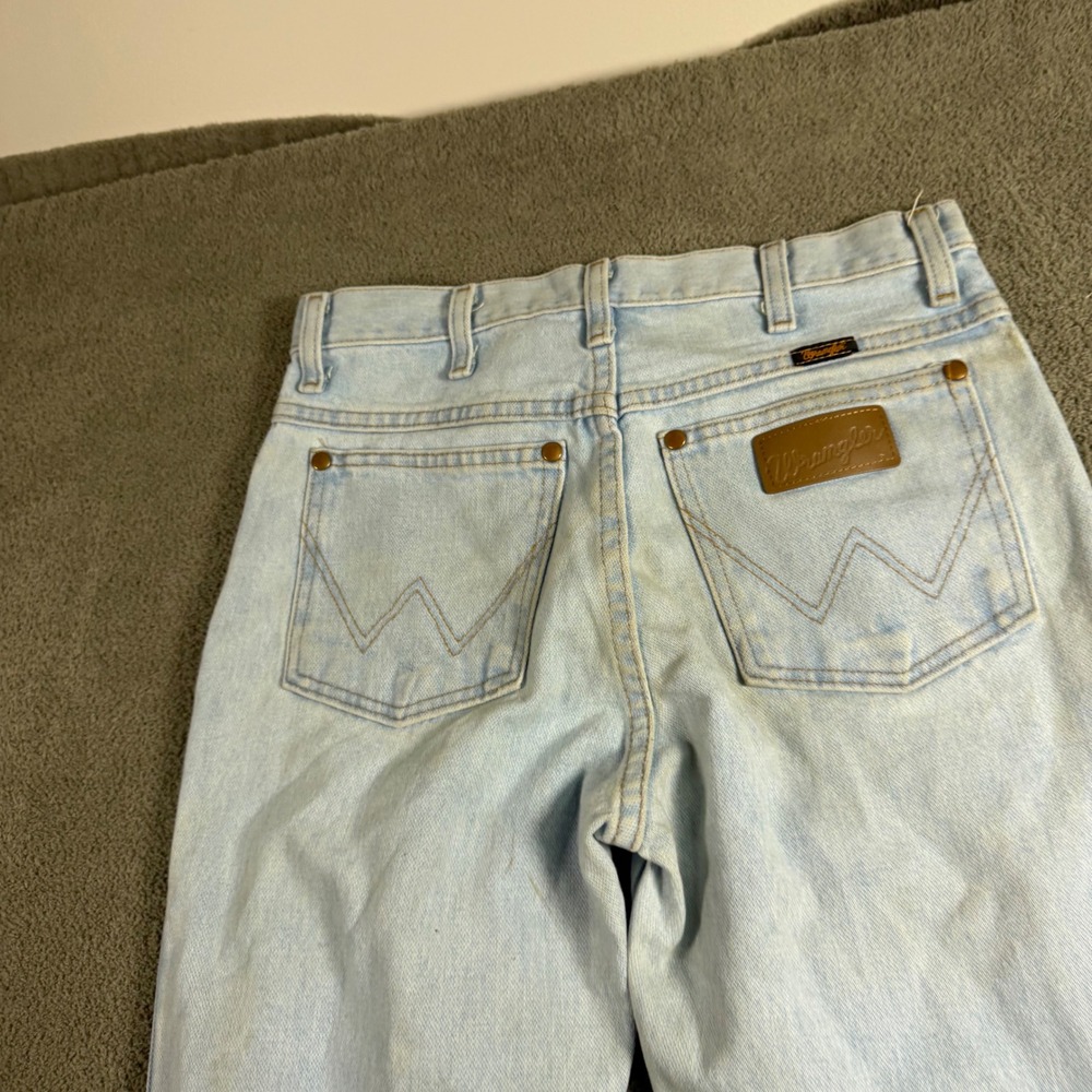 Wrangler 936GBH Cowboy Cut Slim Fit Light Wash Jeans 29x30 Mens Blue Denim